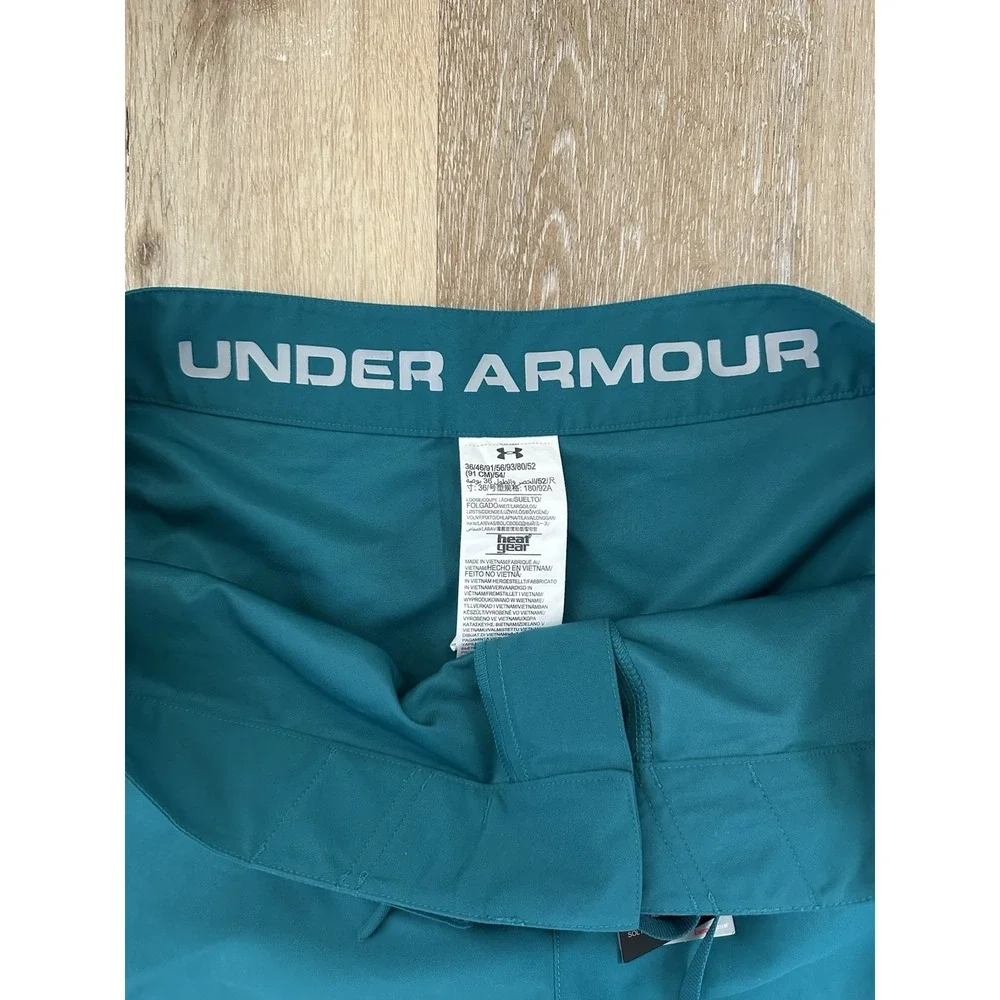 Under Armour UA Storm Board Shorts Mens 36 Teal Surf Swim Beach Water Resistant